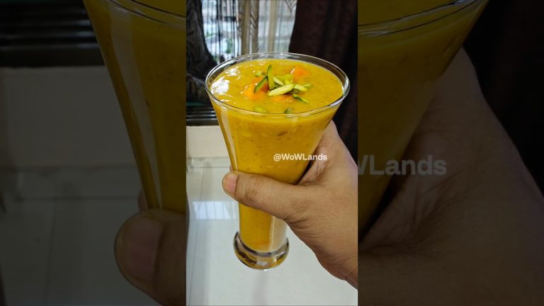 No Sugar Mango Smoothie! Healthy & Creamy Summer Drink #smoothie #summerdrink #shorts