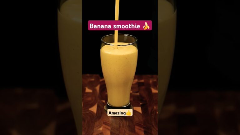 Banana smoothie #recipe #banana #milkshake #smoothies