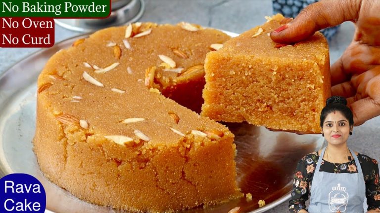 மைதா, முட்டை இல்லாமல் சுவீட் கேக்- ரொம்ப ஈஸி ரொம்ப டேஸ்டி | Rava Sweet | RAVA CAKE RECIPE IN TAMIL