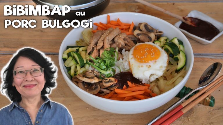 Bibimbap au Porc Bulgogi | Bol de saveurs, couleurs, textures, sain, qui fait du bien | Riz Grillé