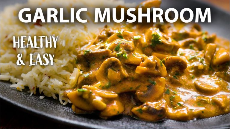 GARLIC MUSHROOM Recipe | Easy Vegetarian and Vegan Meals | Mushroom recipes