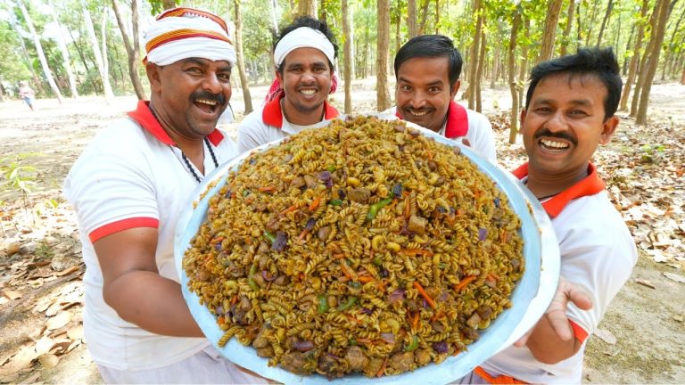 Most Delicious Chicken Pasta cooking for village people | villfood Kitchen