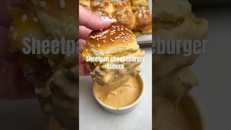 Cheeseburger sliders on Hawaiian rolls #recipes #shorts