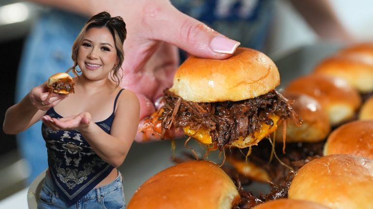 The perfect BEEF BBQ SLIDERS for your next gathering, pressure cooker recipe!