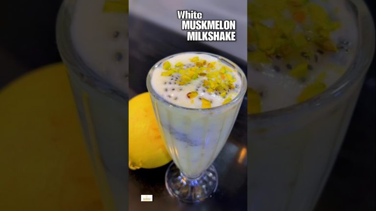 White Muskmelon Milkshake Recipe | Kharbuja Cream Shake | Muskmelon Juice #shorts #summerdrink #yt