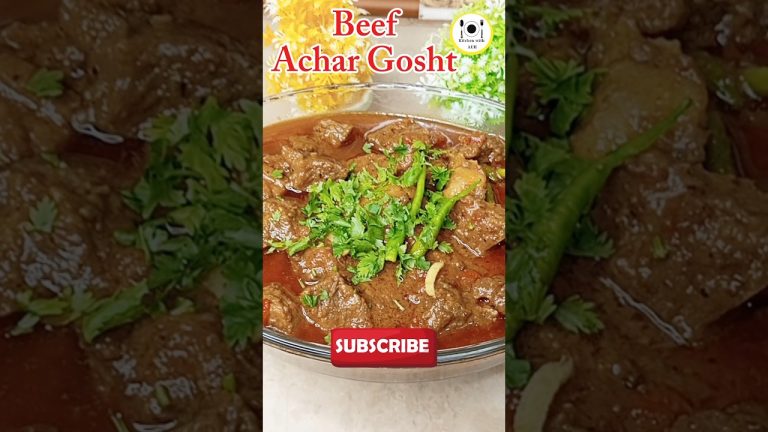 Beef Achar Gosht Recipe #shorts #ytshorts #viral @kitchenwithauh #food