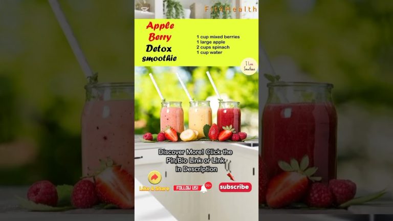 Apple Berry Detox Smoothie Recipe for Full-Body Cleansing | Body Cleansing Smoothie Recipe #shorts