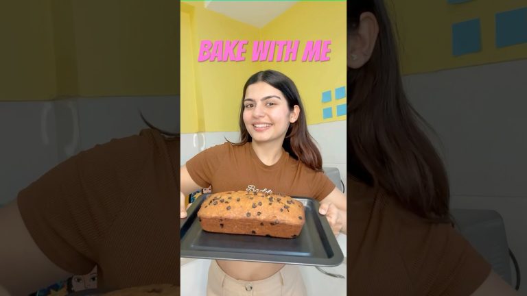 Bake With Me 🩷 Banana Choco Chip Bread 🍰Ep. 7 #youtubeshorts #shorts #recipe #bake