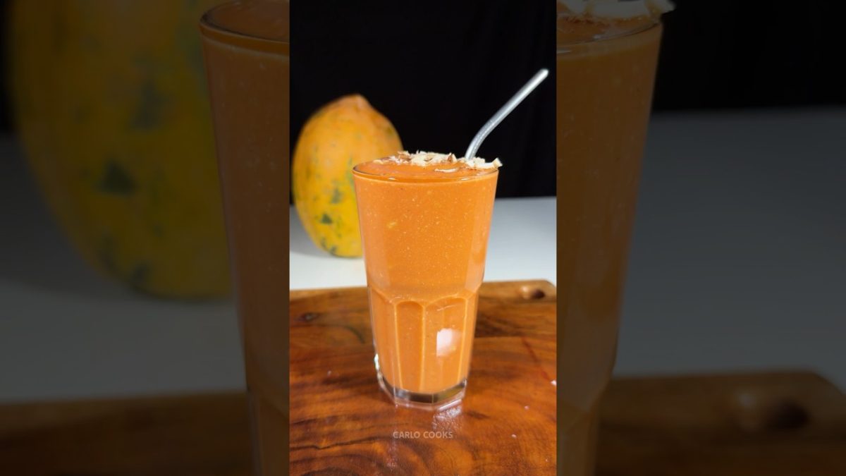 Papaya Milkshake in 20 Seconds! #shorts