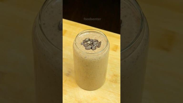 No Sugar Healthy Chocolate Smoothie🍫 Healthy Breakfast Recipe😍 ASMR Cooking #shorts #recipe #food