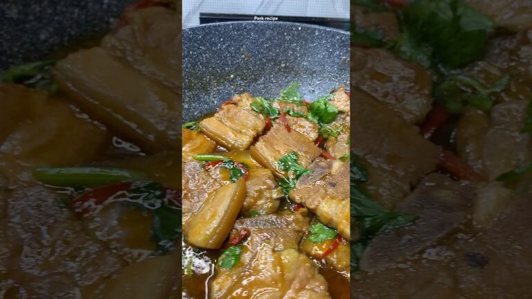 Melt-in-Your-Mouth Braised Pork Belly 😋🔥 #PorkBellyRecipe #FilipinoFood #LutongBahay #PorkRecipe