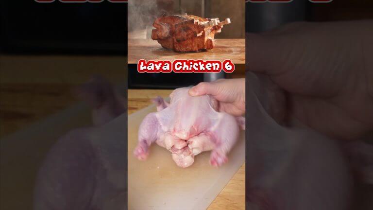 Steve’s Lava Chicken BBQ IRL! Minecraft-Inspired Recipe That Sizzles #shorts