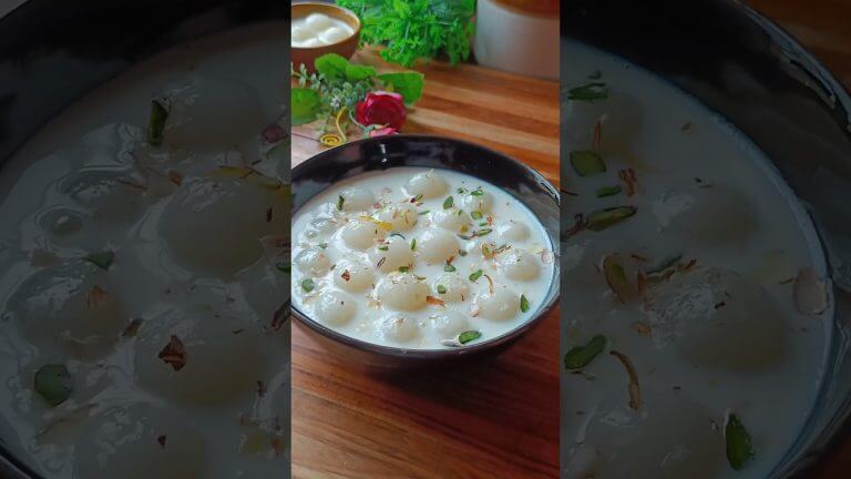 Viral Tapioca Sweet Recipe 😍 Sago Rasmalai Recipe 😋🤤 #shorts #recipe