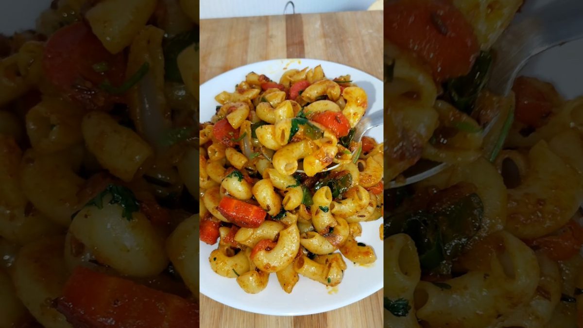 Macaroni Recipe | Vegetables Macaroni | Pasta Macaroni | #shorts #asmr #trending #macaroni #food