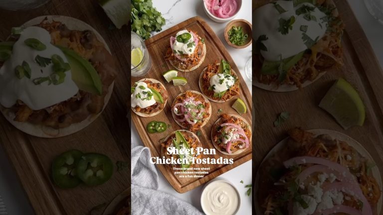 Sheet Pan Chicken Tostadas #shorts #weeknightdinners #recipes