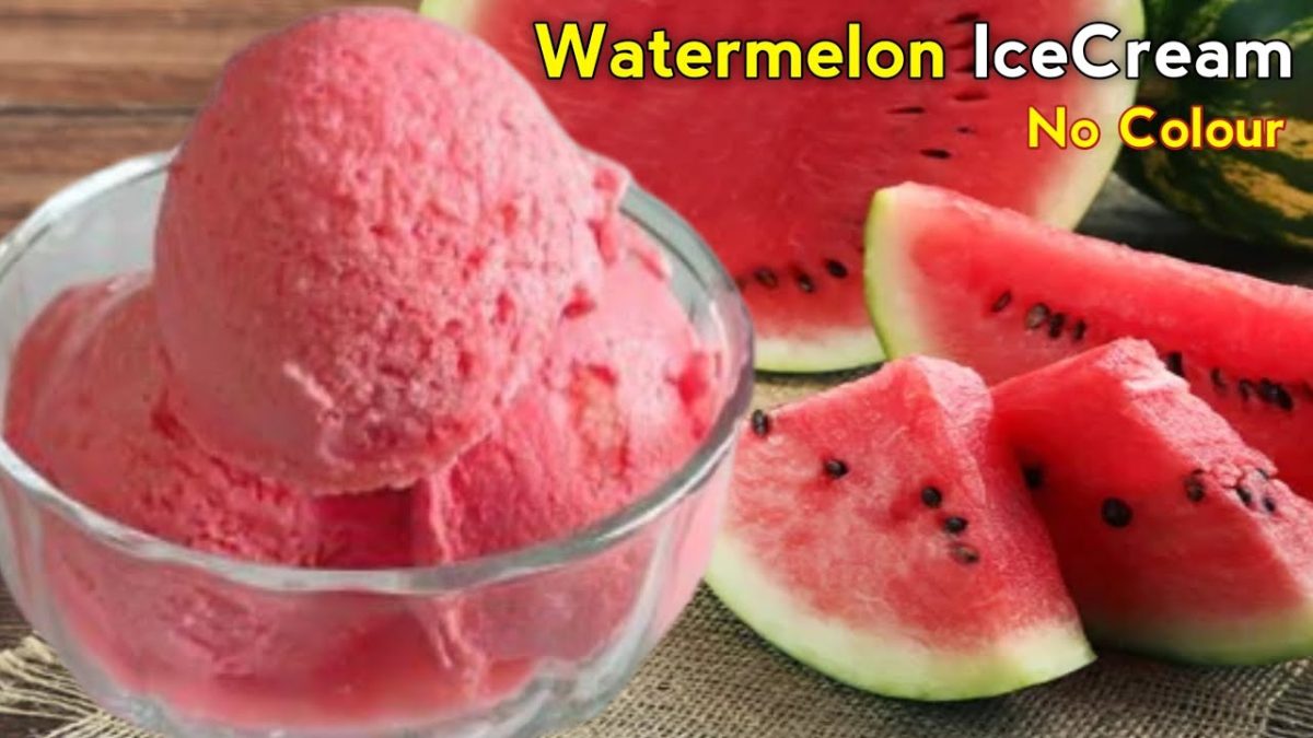 How to make watermelon ice cream | Watermelon ice cream recipe at home | Homemade icecream recipe