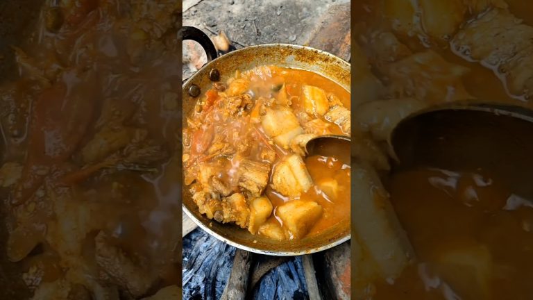 🤤😲 Village Pork Cutting And Cooking • How to cook tasty Pork meat? Delicious Pork #porkcurry #pork