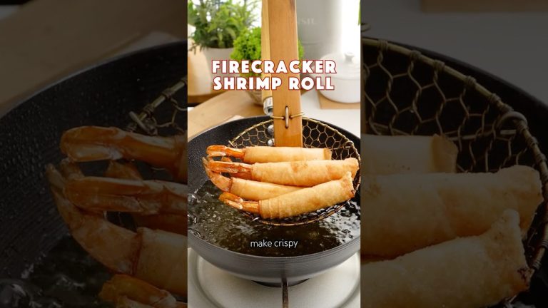 Crispy golden firecracker shrimp rolls