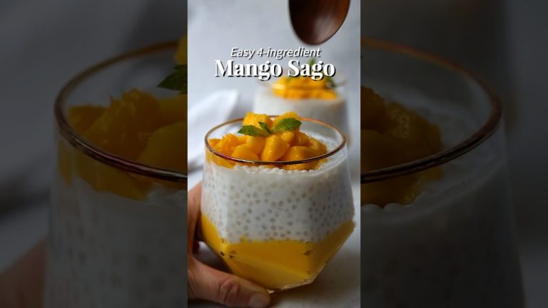 Love Mangos? Try this Easy 4-ingredient Mango Sago #dessert