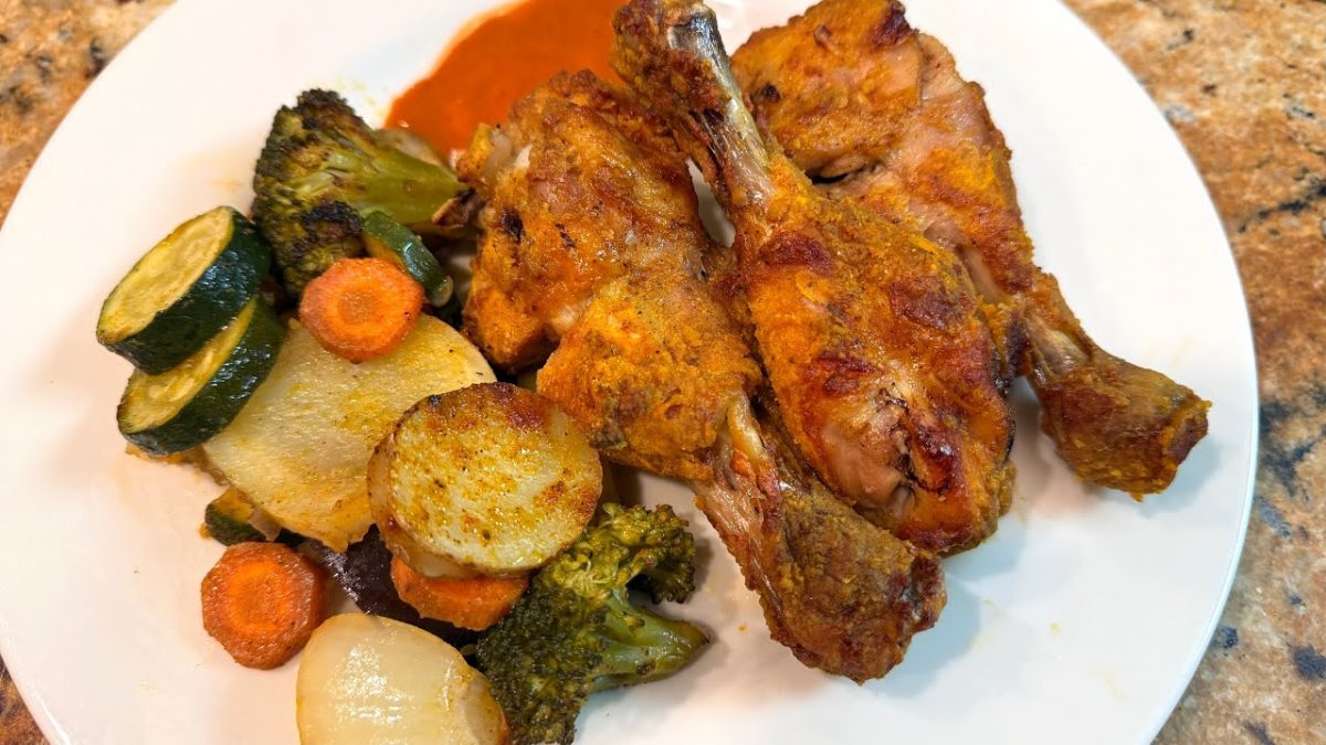 Delicious Oven Fried Chicken with Vegetables Recipe – Cooking with Yousef