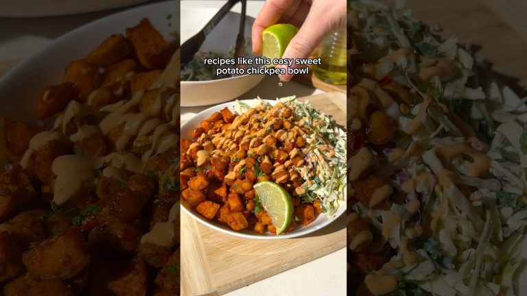🍠 sweet potato chickpea bowl #recipe #easyrecipe #plantbased #plantbasedrecipe