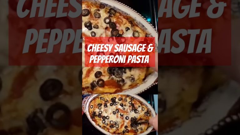 Cheesy Sausage & Pepperoni Pasta #pasta #food #cooking #chef  #perfectpasta #asmr #asmrcooking