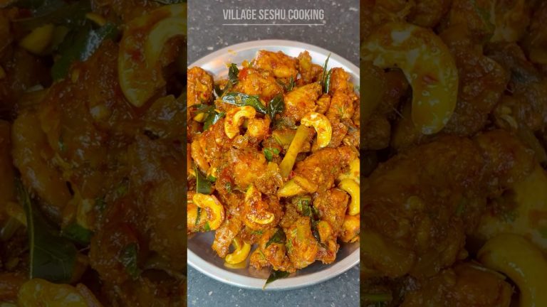 Traditional Chicken Kaju Fry | Chicken Chilli | Chicken Fry Short Video #shorts