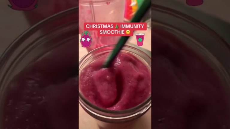 IMMUNITY SMOOTHIE #immunityboost#healthysmoothie#pinkdrink#smoothierecipes #dragonfruit#costcofinds