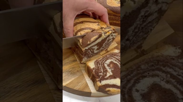 Easy Marble Cake Recipe! #easydessert #baking #dessertrecipes #food #chocolatecake #simplerecipe