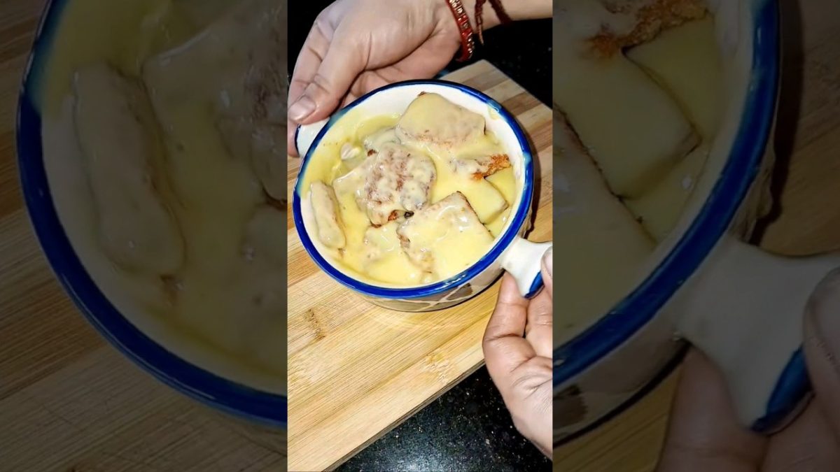 🌈Bread Custard Pudding Recipe 😋 #shorts #recipe #bread #custard #dessert #cookwithseema #cooking