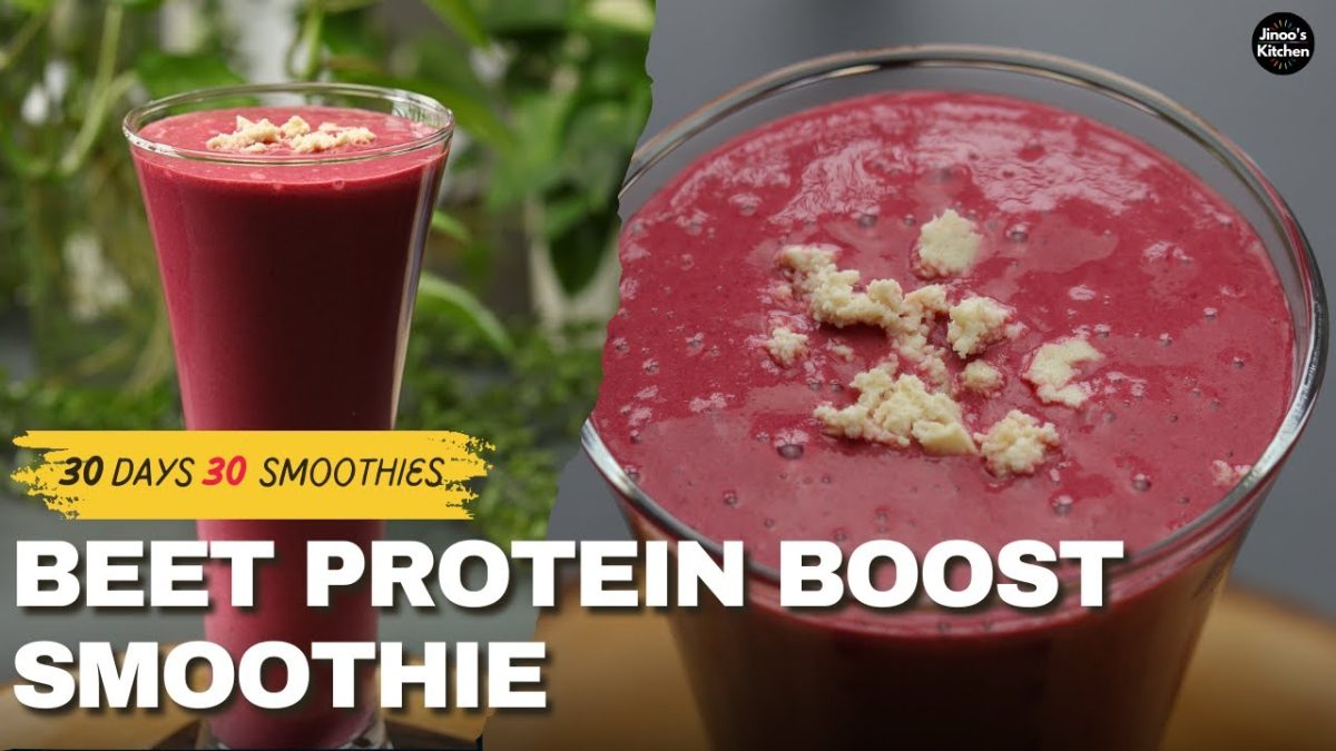 Beet protein boost smoothie | 30 Smoothie recipes (24/30) | Vegan Breakfast recipe