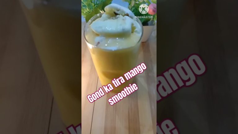 🥭Mango smoothie recipe🍹#summerdrink #Gondkatira#shorts#mangorecipe#ytshorts #viralshorts