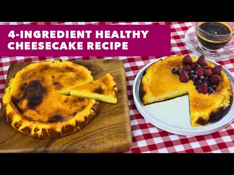 Easy Cheesecake Recipe! 4 Ingredient Yogurt Cheesecake Makes a Quick, Healthy Dessert Recipe Idea