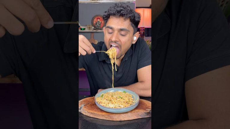 Caramelised Onion spaghetti Pasta ASMR