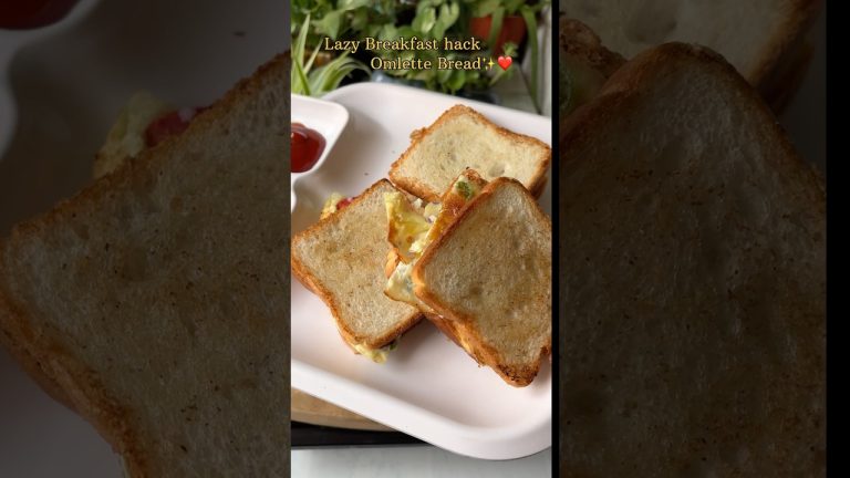 Lazy breakfast omlette bread recipe #shorts #omlette #bread #shorts #ytshorts