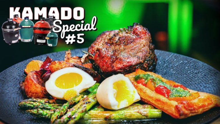 Uitgebreide BBQ MAALTIJD op de EGGspander kit van mijn kamado (Big Green Egg)