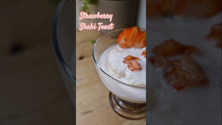 Strawberry Shahi Toast ⭐ | Party special  #ytshorts#trending#viral#dessert#party#summer#india