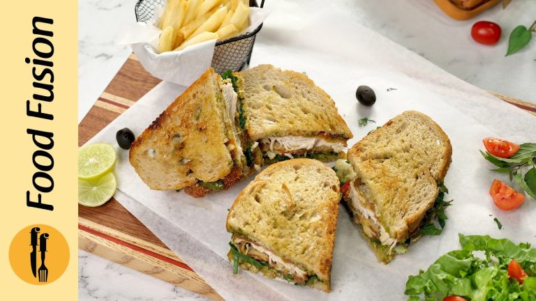 Pesto Chicken Sandwich Recipe by Food Fusion