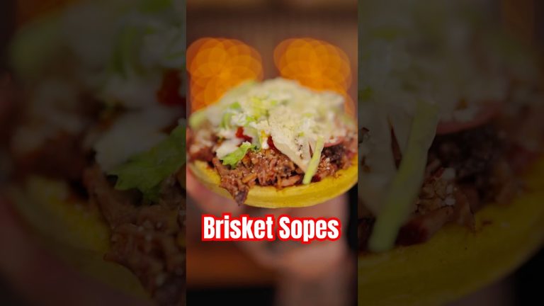 Brisket Sopes #brisket #mexicanfood #sopes #goodvibes #bbqfood #recipe #tftibbq #bbq #