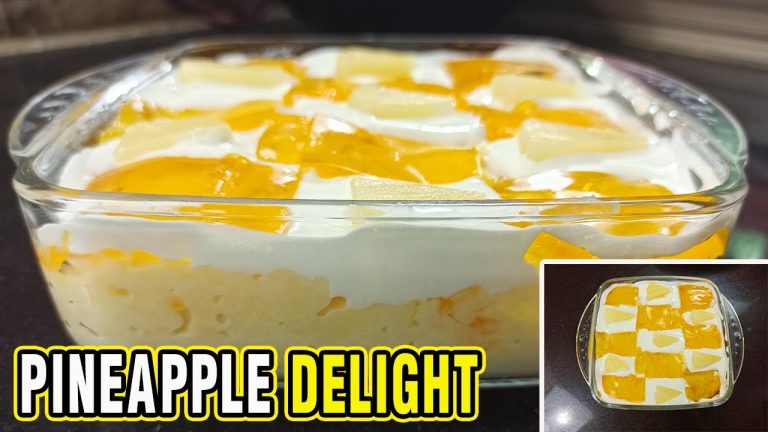 Pineapple delight recipe | how to make pineapple delight | pineapple dessert recipes
