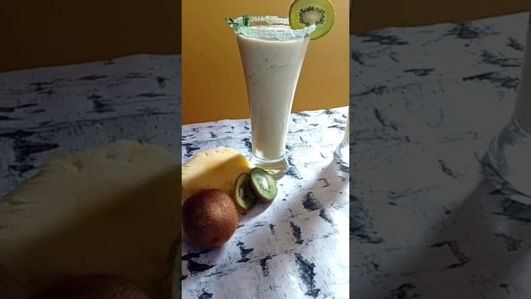 Smoothie Ananas-Kiwi en 3 Min avec le Mixeur Multi-Usages. #mixeur #blender #smoothie #faitmaison