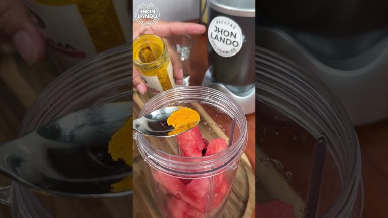 Licuado de sandía con cúrcuma y limón #recetas #licuados