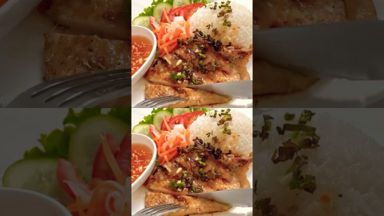 Vietnamese Lemongrass Pork Chop with Rice 🍚Full recipe video is on my channel! #shorts