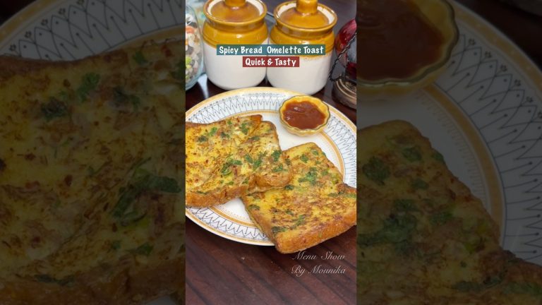 Spicy Bread Omelette Toast | Quick & Easy Breakfast Recipe #foodies #quicksnacks
