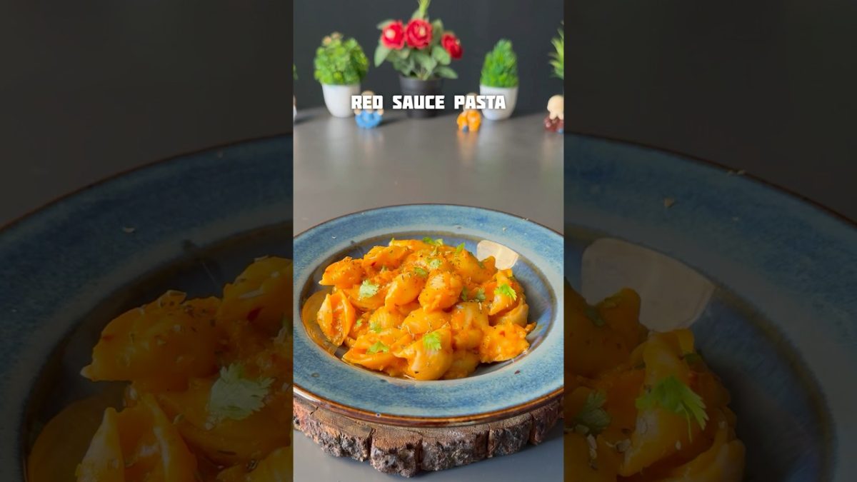 Trending recipe of creamy red sauce pasta #recipe #shorts #pasta #redsaucepasta