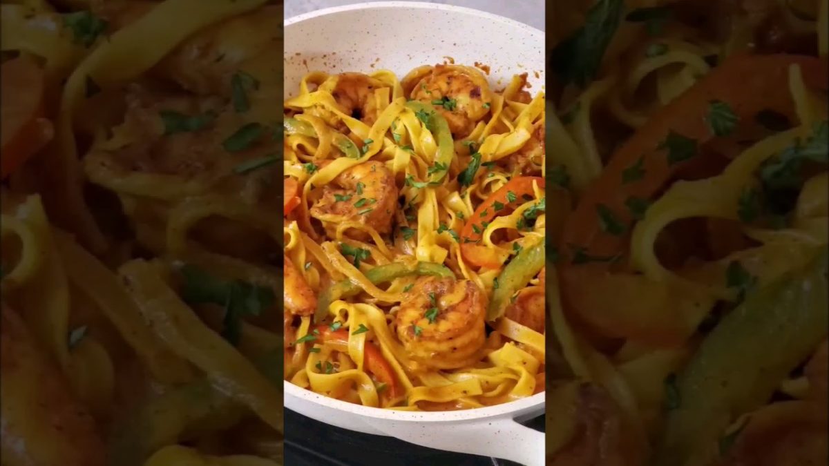 Curry Shrimp Pasta🍤