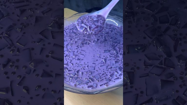 Making Ube Jelly Tapioca Drinks #shorts #dessert #drinks