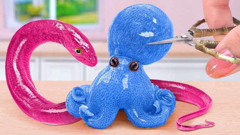 Best Seafood Recipes 😍 How To Make Miniature Octopus and Eel Unagi Katsu 😍 Tina Mini Cooking