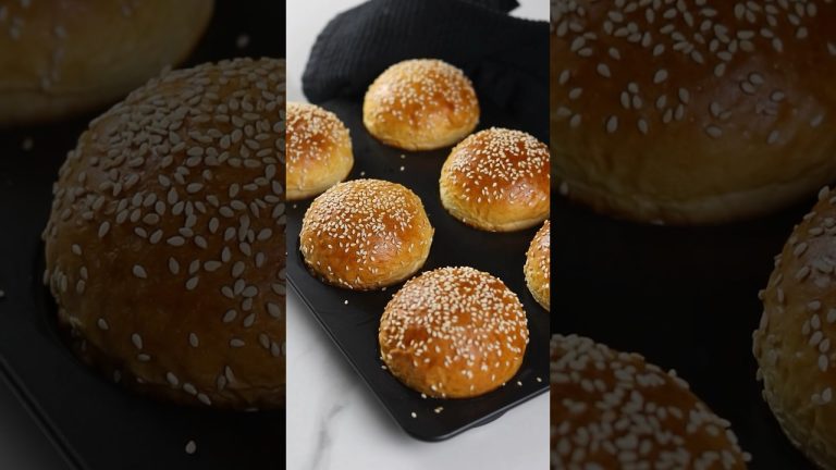 How to Make Easy Burger Buns #krabbypatty #recipe #bread