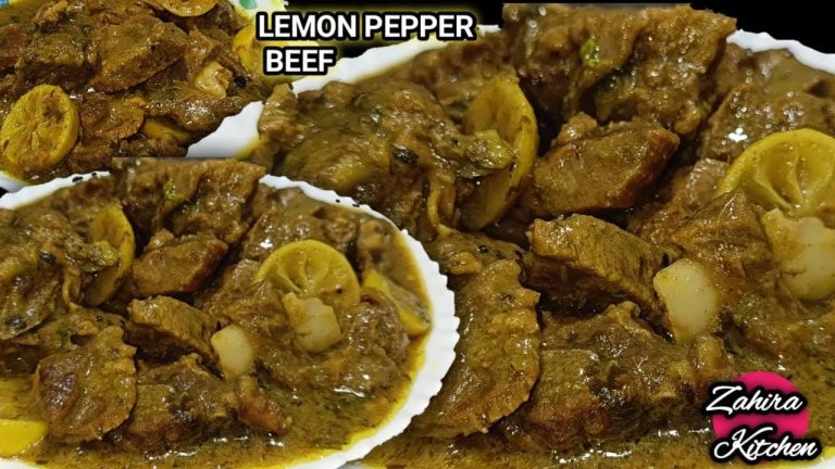 Lemon pepper Beef Recipe | Authentic Lemon Pepper Beef Recipe | Zahira Kitchen |